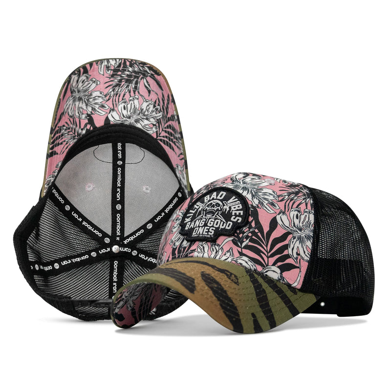 Load image into Gallery viewer, Kill Bad Vibes Skull Patch Original Ripstop Snapback Hat
