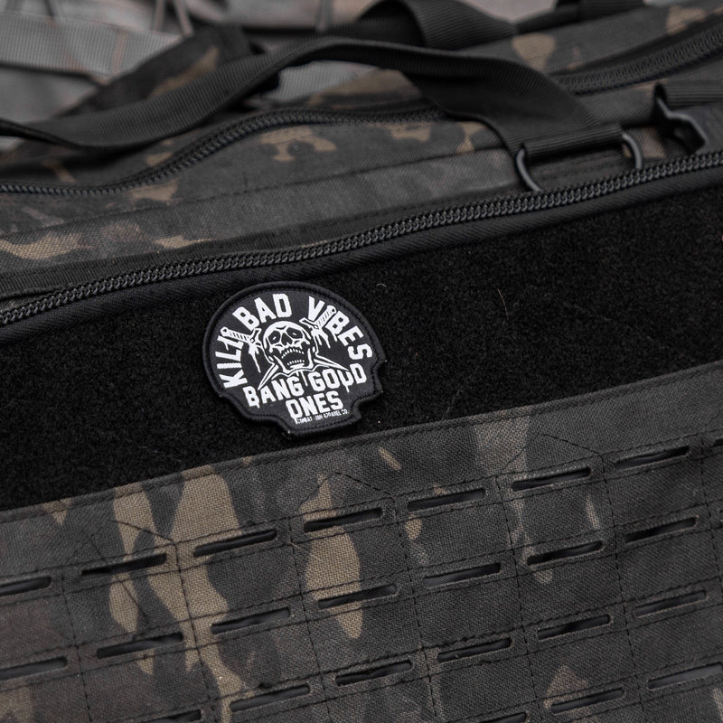 Load image into Gallery viewer, Kill Bad Vibes Skull Velcro Patch
