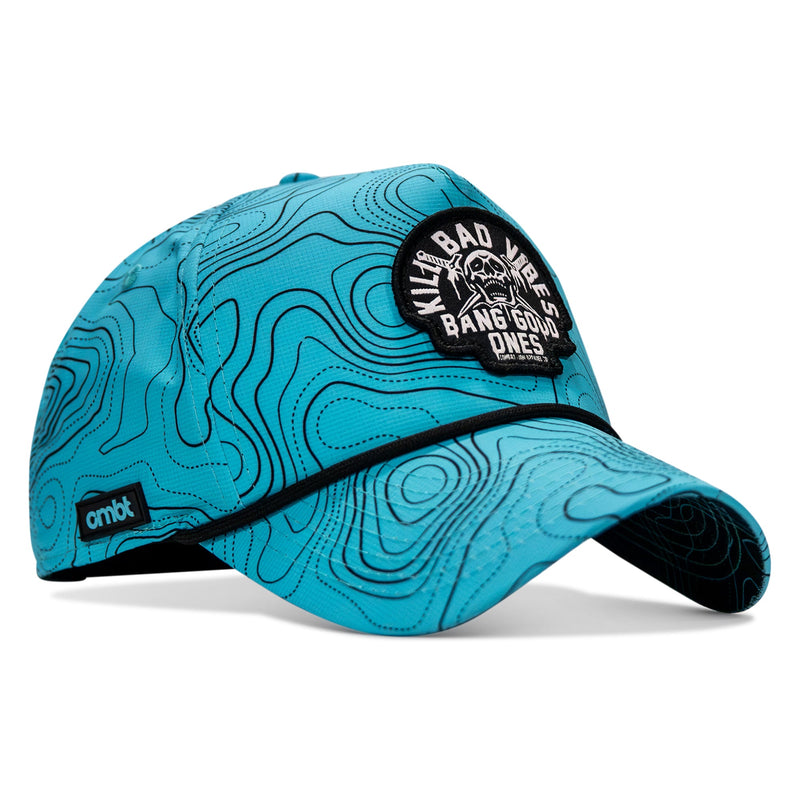 Load image into Gallery viewer, Kill Bad Vibes Skull Weekender Rope Snapback Hat
