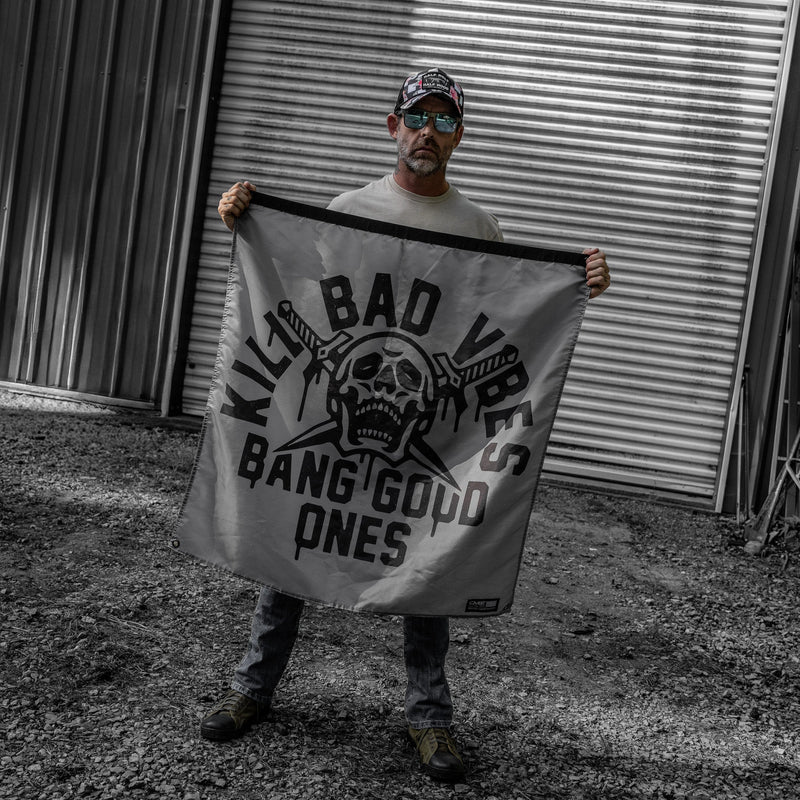 Load image into Gallery viewer, Kill Bad Vibes 3'x3' Flag

