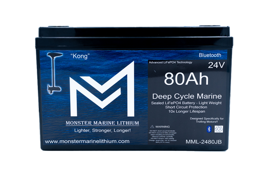 24V 80Ah Lithium Marine Trolling Motor Battery "Kong" - Bluetooth