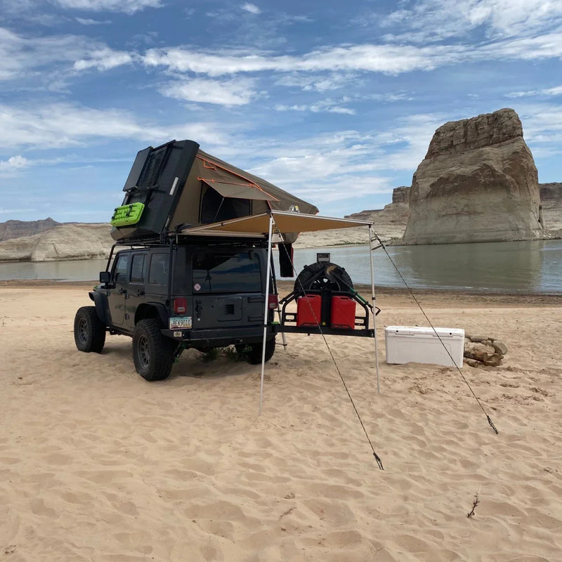 Load image into Gallery viewer, Stealth Hardshell Rooftop Tent – Aluminum – 3 Person – Black – Low-Profile Overland Tent
