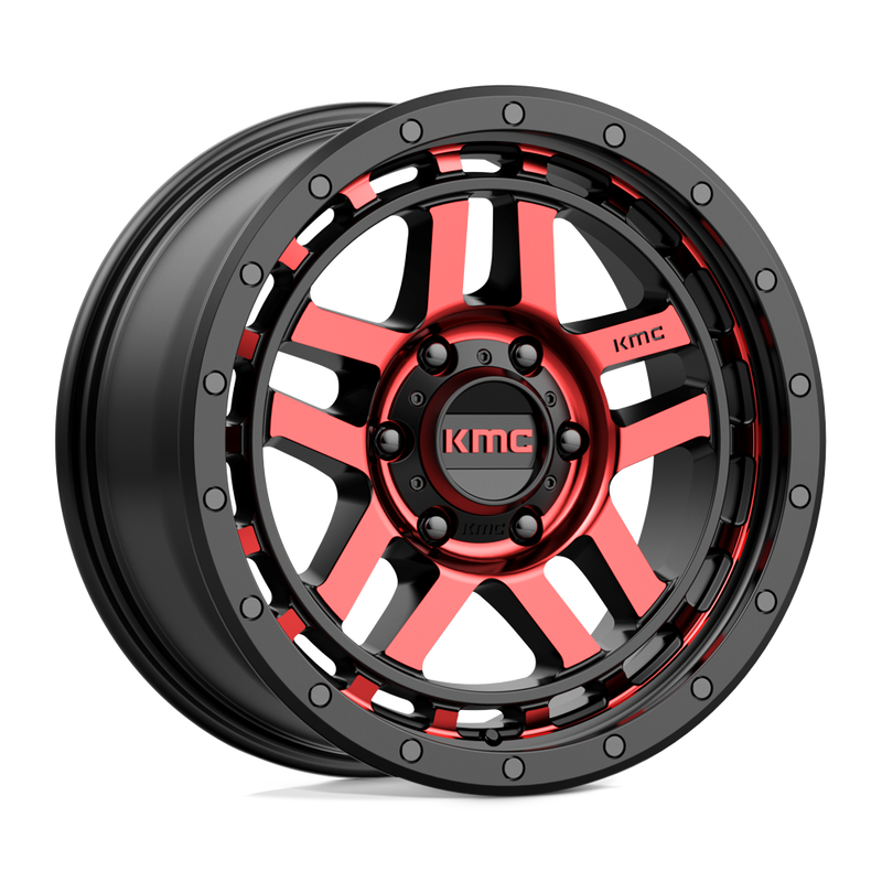 Load image into Gallery viewer, Kmc Km540 Recon Gloss Black Machined With Red Tint

