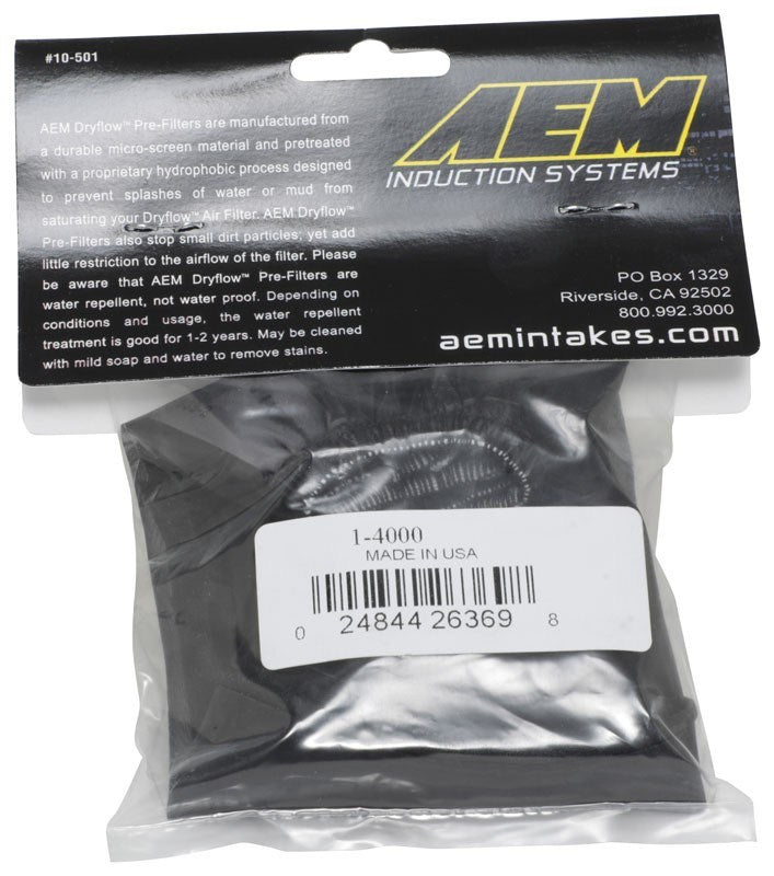 Load image into Gallery viewer, AEM Induction AEM Air Filter Wrap 6 inch Base 5 1/4 inch Top 5 inch Tall 1-4000
