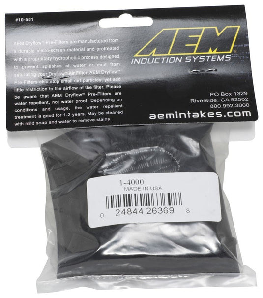 AEM Induction AEM Air Filter Wrap 6 inch Base 5 1/4 inch Top 5 inch Tall 1-4000