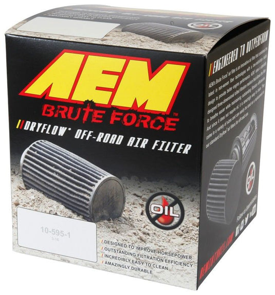 AEM Induction AEM 2.75in Flange ID x 4.75in Top OD x 5.5in Base OD x 5in Height Offset Flange DryFlow Air Filter 21-202BF-OS