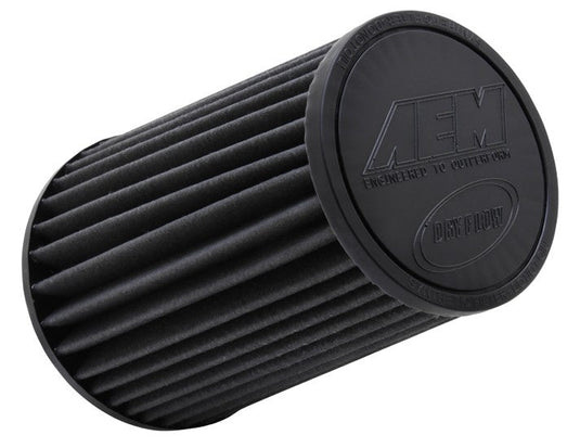 AEM Induction AEM Replacement Universal DryFlow Round Tapered Filter 4in Flg ID/5.125in Top OD/6.5in Base OD/9in H 21-3059BF