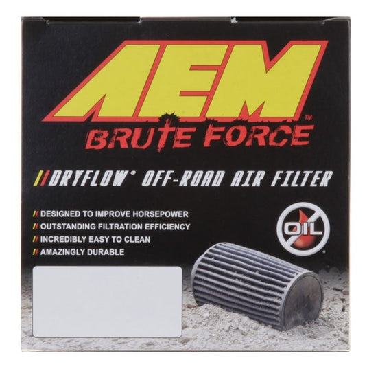 AEM Induction AEM Replacement Universal DryFlow Round Tapered Filter 4in Flg ID/5.125in Top OD/6.5in Base OD/9in H 21-3059BF