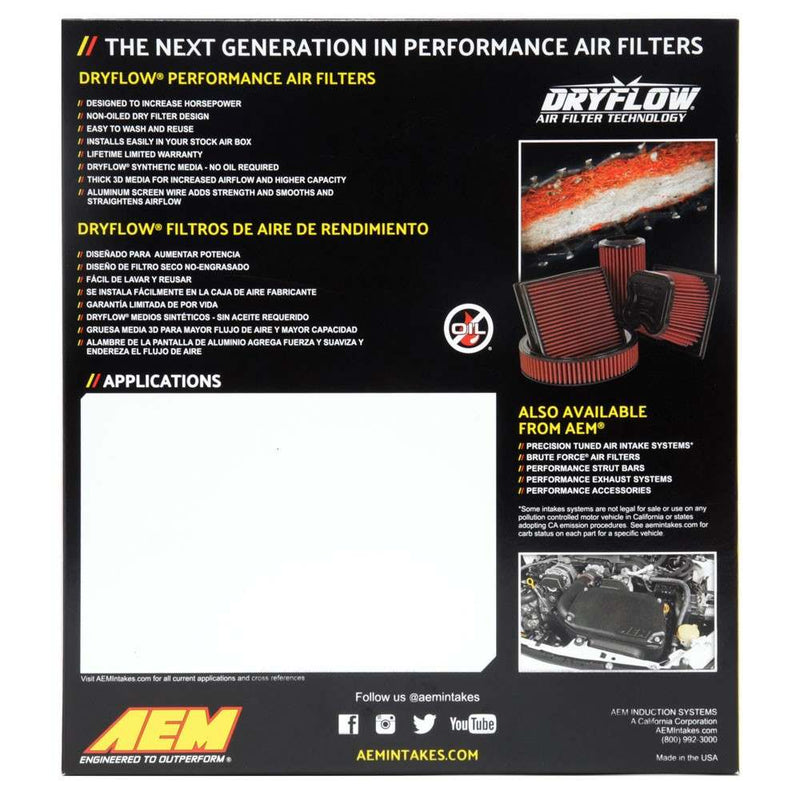 Load image into Gallery viewer, AEM Induction DryFlow Air Filter AIP28-20106
