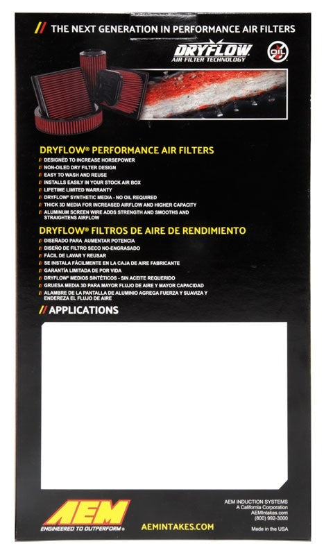 Load image into Gallery viewer, AEM Induction AEM 15-16 Honda CR-V L4-2.4L F/I DryFlow Filter 28-50031
