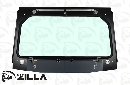 Black Vented KRX Full Glass Windshield with Wiper