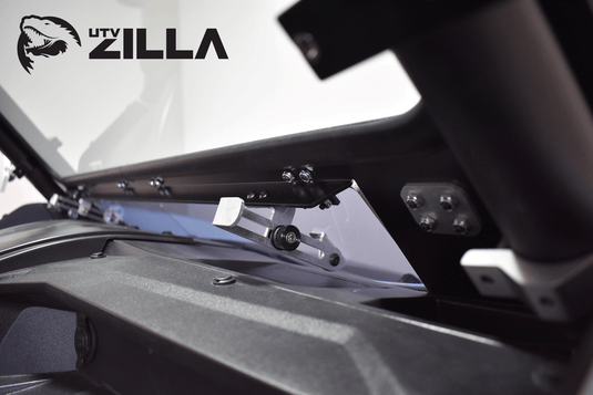 Black Vented KRX Full Glass Windshield with Wiper