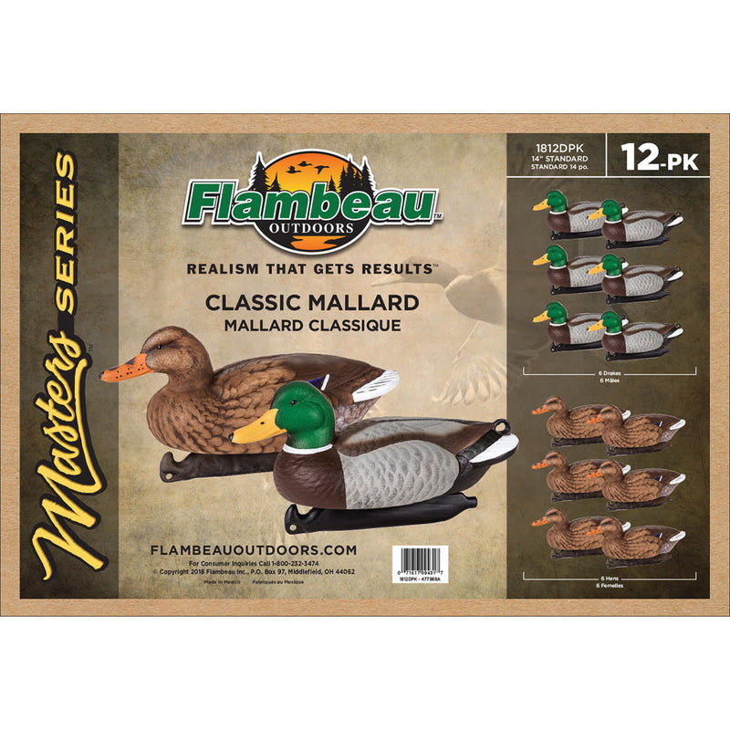 Load image into Gallery viewer, Flambeau Master Series Mallard Floater Decoys 12 Pk.
