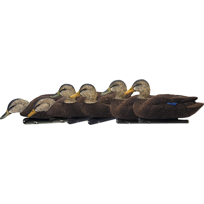 Load image into Gallery viewer, Avianx Top Flight Duck Decoys Flocked Black Duck 6 Pk.
