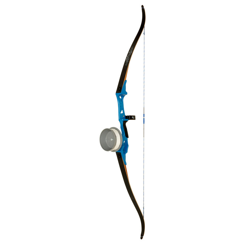 Load image into Gallery viewer, Fin Finder Bank Runner Bowfishing Recurve Package W-drum Reel Package Blue 58 In. 35 Lbs. Rh

