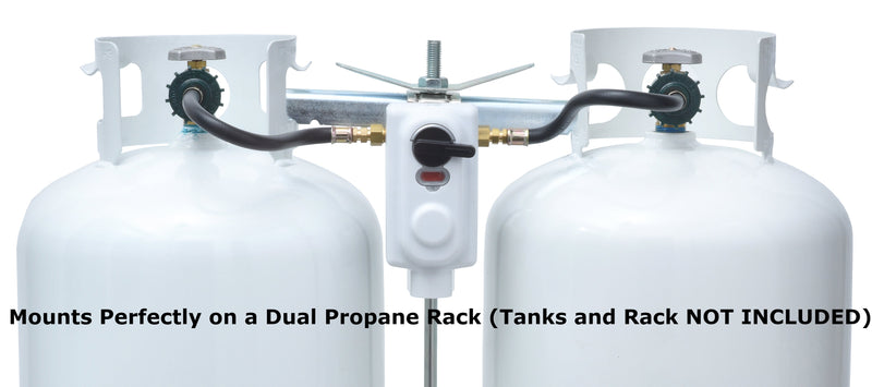 Load image into Gallery viewer, Flame King 2 Stage Auto Propane Gas Regulator with Pls Cover &amp; Long Mount Bracket &amp; 2-12" Pigtails
