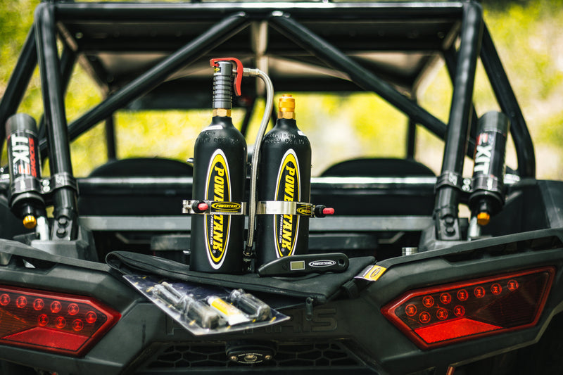 Load image into Gallery viewer, Double Barrel Bracket Power Shot™ Trigger - SXS Two Bottle CO2 Air Up System Power Tank
