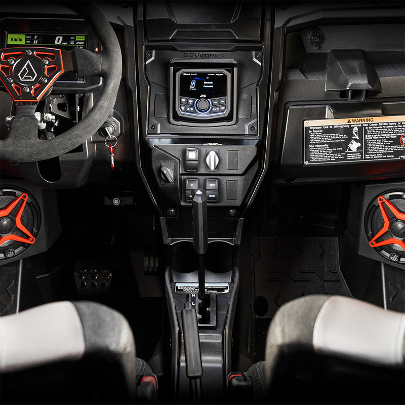 Load image into Gallery viewer, 2020-2026 Kawasaki Teryx KRX1000 Dash Mount w/JVC KD-MR305BTS Mult-Media Receiver
