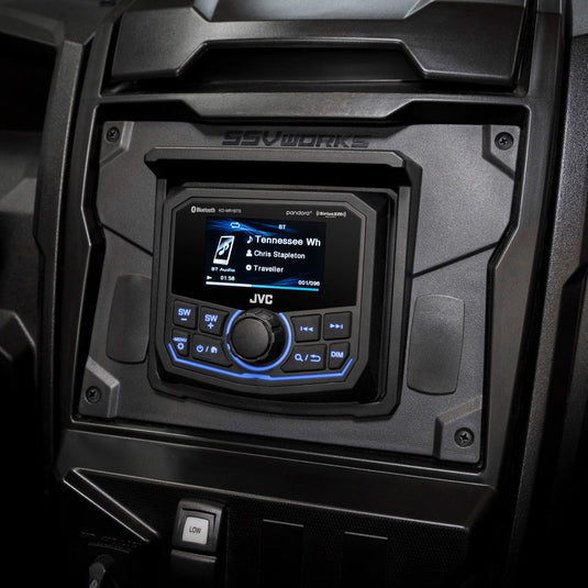 2020-2026 Kawasaki Teryx KRX1000 Dash Mount w/JVC KD-MR305BTS Mult-Media Receiver