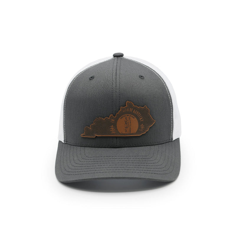 Load image into Gallery viewer, KY State Flag Leather Patch Hat
