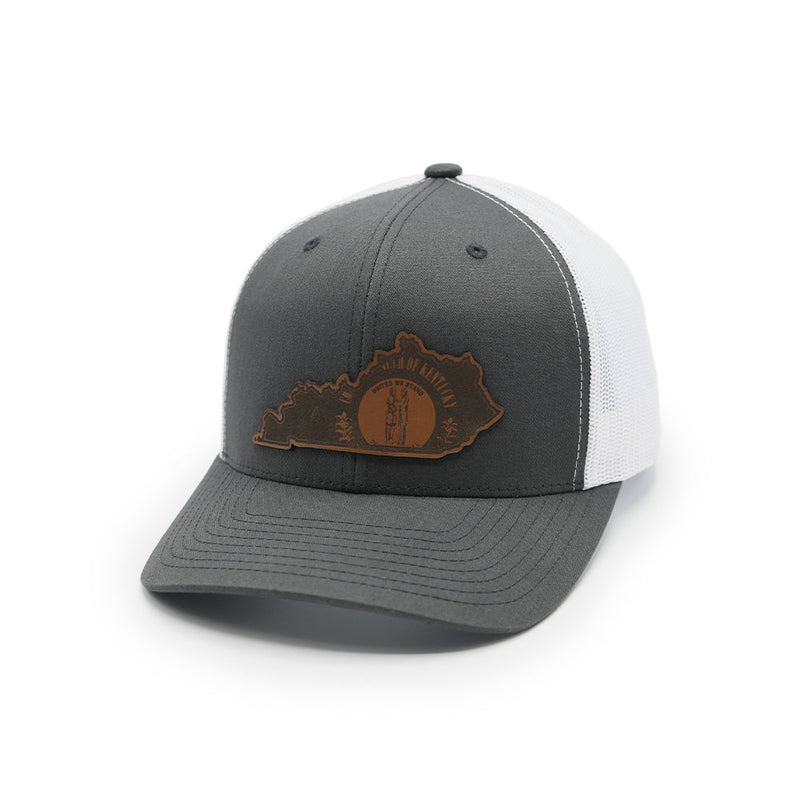 Load image into Gallery viewer, KY State Flag Leather Patch Hat
