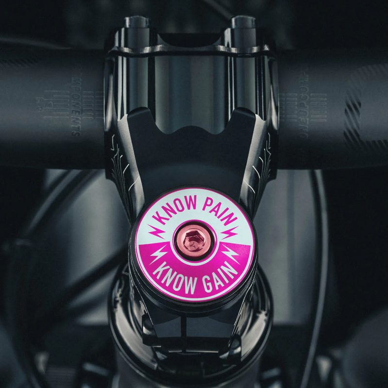 Load image into Gallery viewer, Know Pain Know Gain - Bicycle Headset Cap
