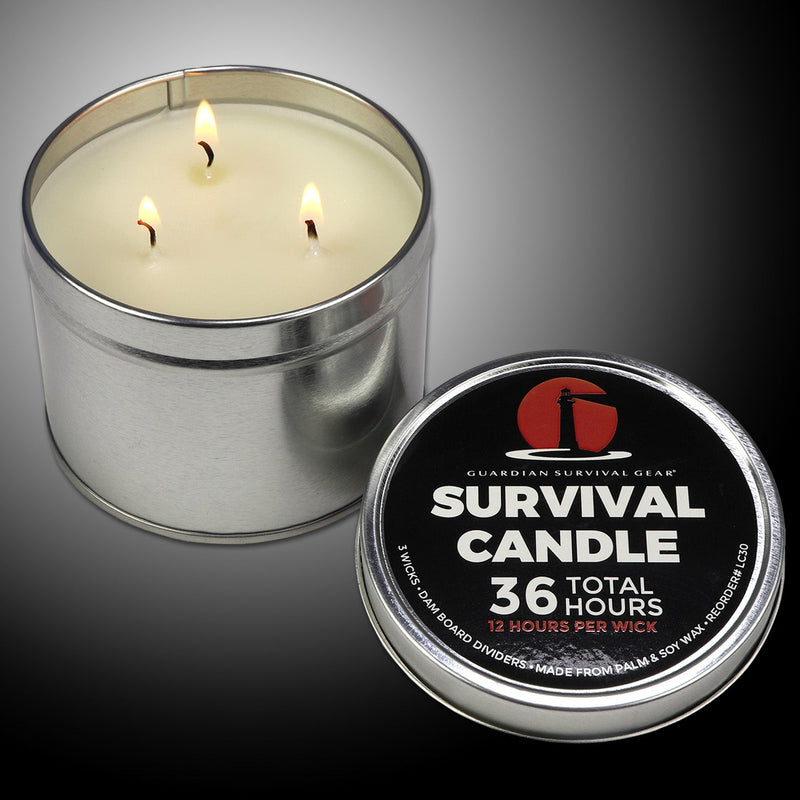 Load image into Gallery viewer, 3 Wick 36 Hour Emergency Candle
