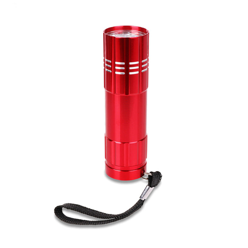 Load image into Gallery viewer, Metal Handheld Red Flashlight with Nylon Wrist Strap
