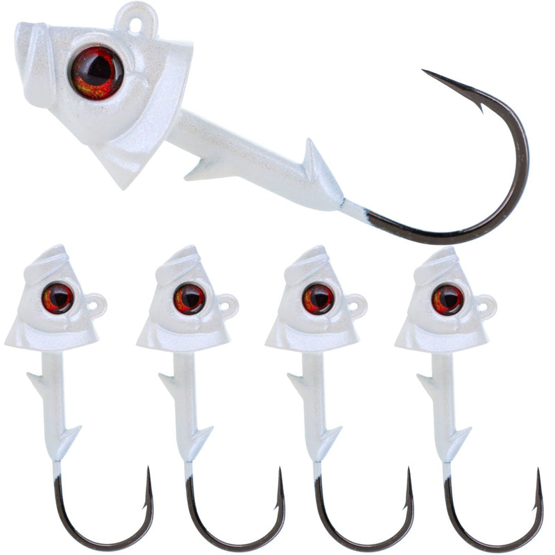 Load image into Gallery viewer, Reaction Tackle Lead Fish Head Jigs - 5-PACK
