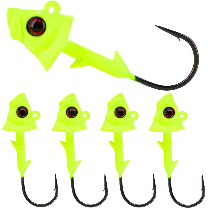 Load image into Gallery viewer, Reaction Tackle Lead Fish Head Jigs - 5-PACK
