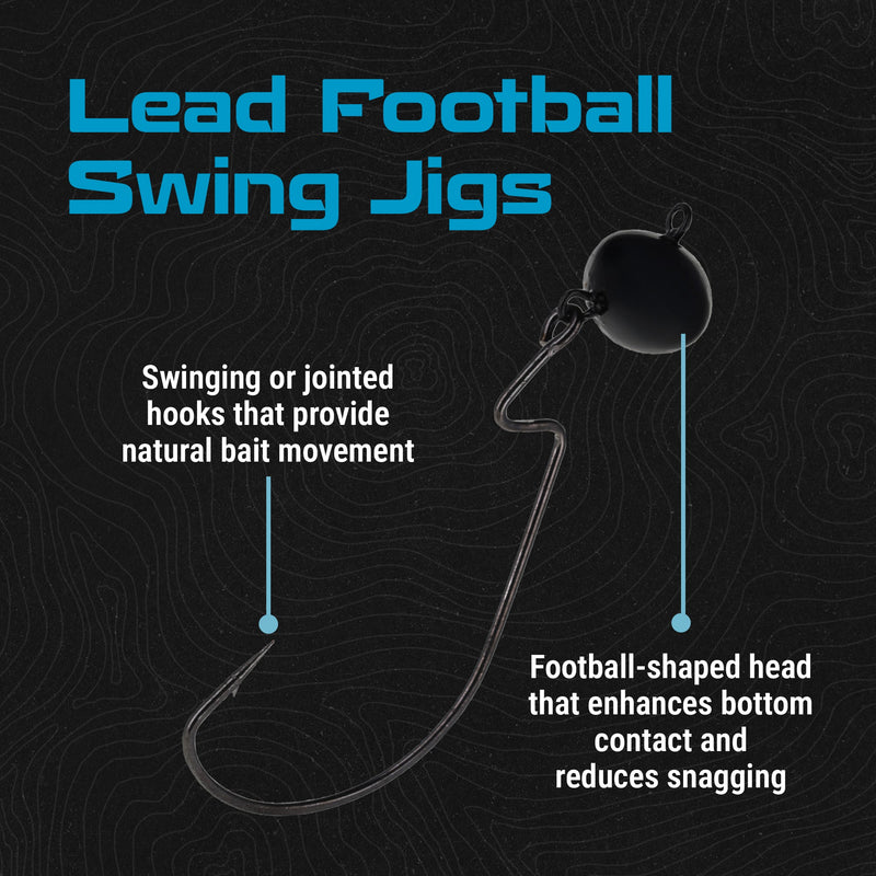 Load image into Gallery viewer, Reaction Tackle Lead Swing Football Jigs - 5-PACK
