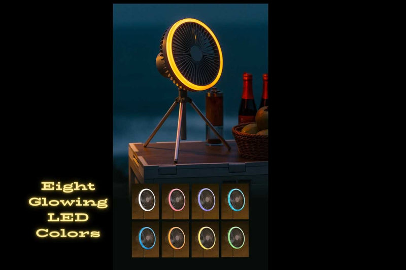 Load image into Gallery viewer, Tripod Portable Fan with Night Light
