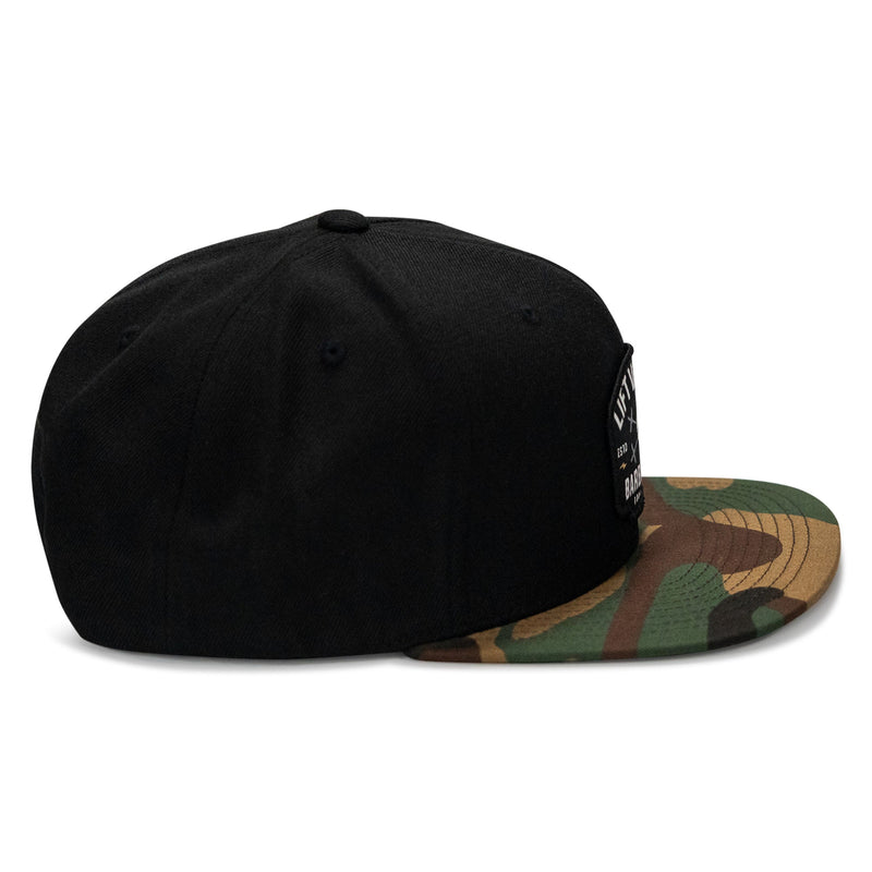 Load image into Gallery viewer, Lift Violent Barbell Co Patch Flatbill Snapback Hat
