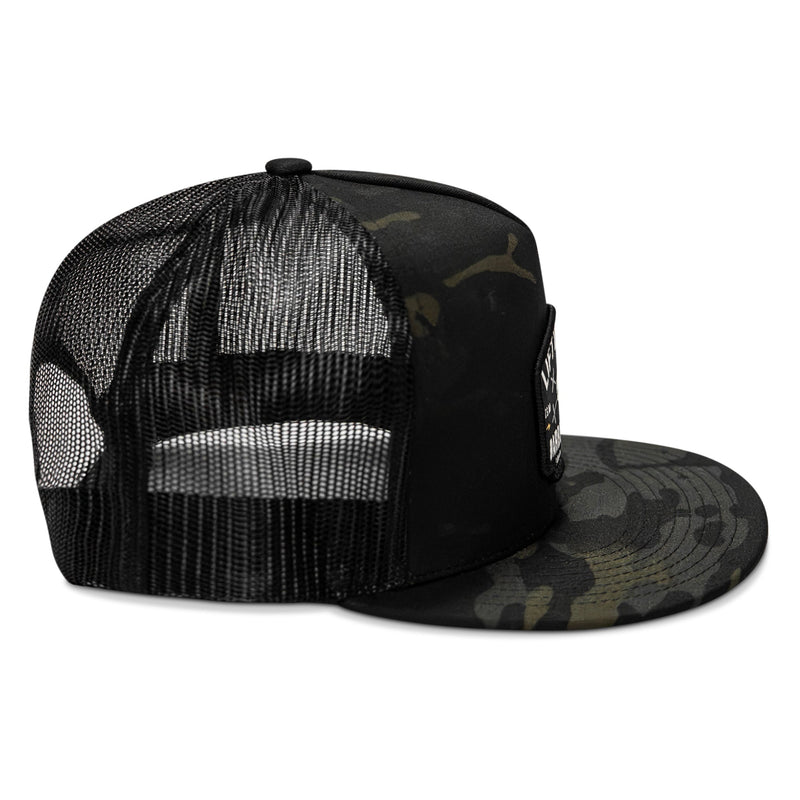 Load image into Gallery viewer, Lift Violent Barbell Co Patch Flatbill Snapback Hat
