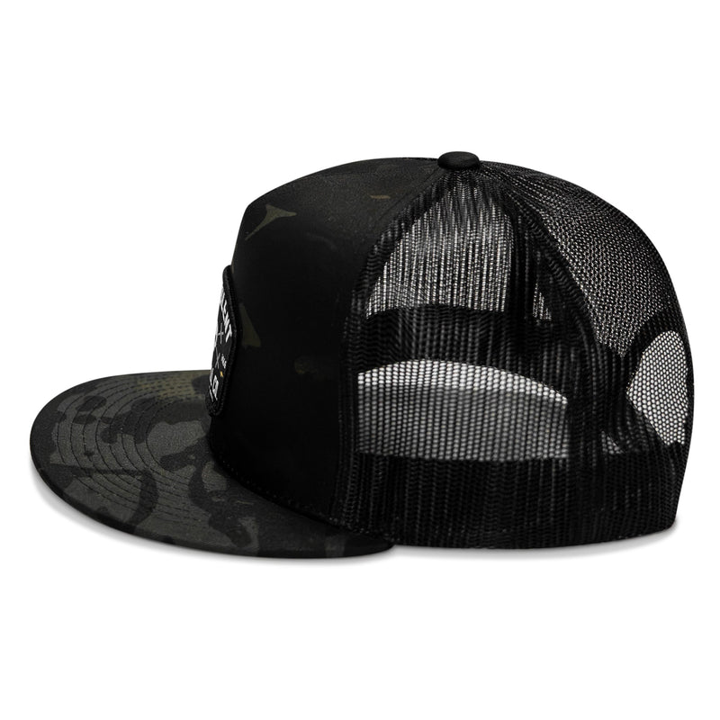 Load image into Gallery viewer, Lift Violent Barbell Co Patch Flatbill Snapback Hat
