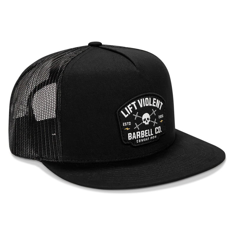 Load image into Gallery viewer, Lift Violent Barbell Co Patch Flatbill Snapback Hat
