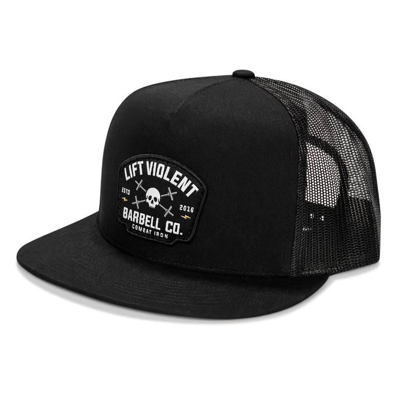 Load image into Gallery viewer, Lift Violent Barbell Co Patch Flatbill Snapback Hat
