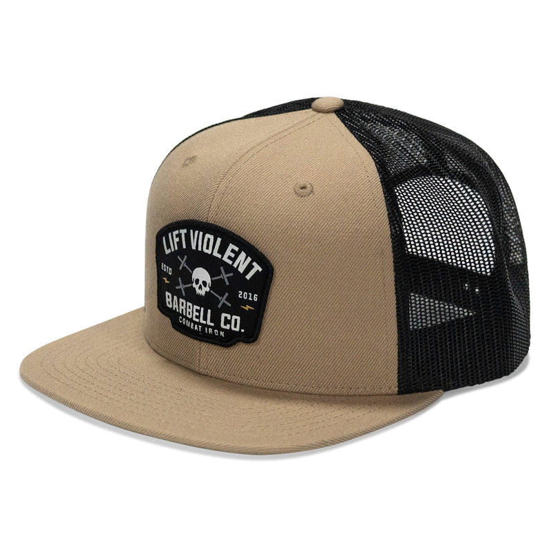 Load image into Gallery viewer, Lift Violent Barbell Co Patch Flatbill Snapback Hat
