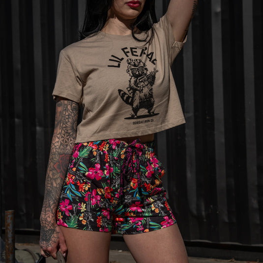 Lil Feral Raccoon Women's Crop T-Shirt