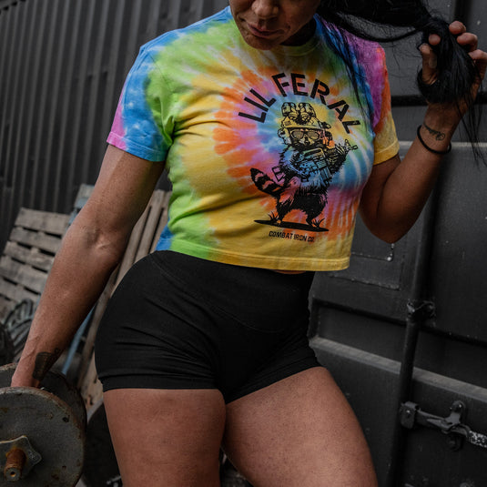 Lil Feral Raccoon Women's Crop T-Shirt
