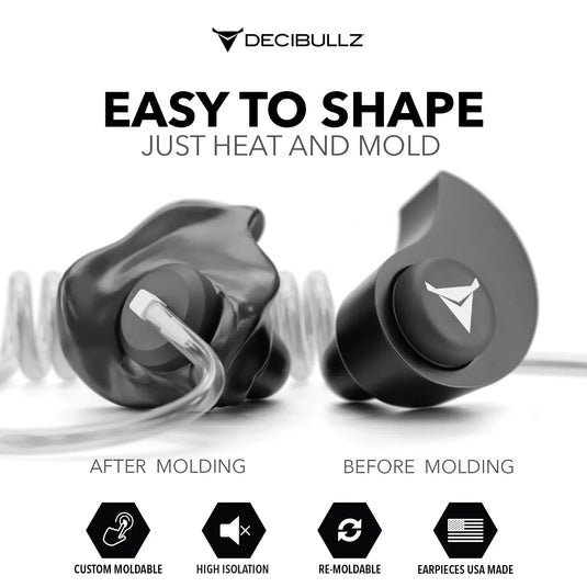 +Isolation Custom Molded Listen-Only Surveillance Acoustic Tube Headset