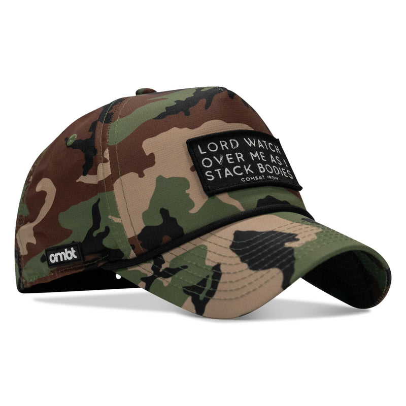 Load image into Gallery viewer, Lord Watch Over Me As I Stack Bodies Patch Waterproof Weekender Snapback
