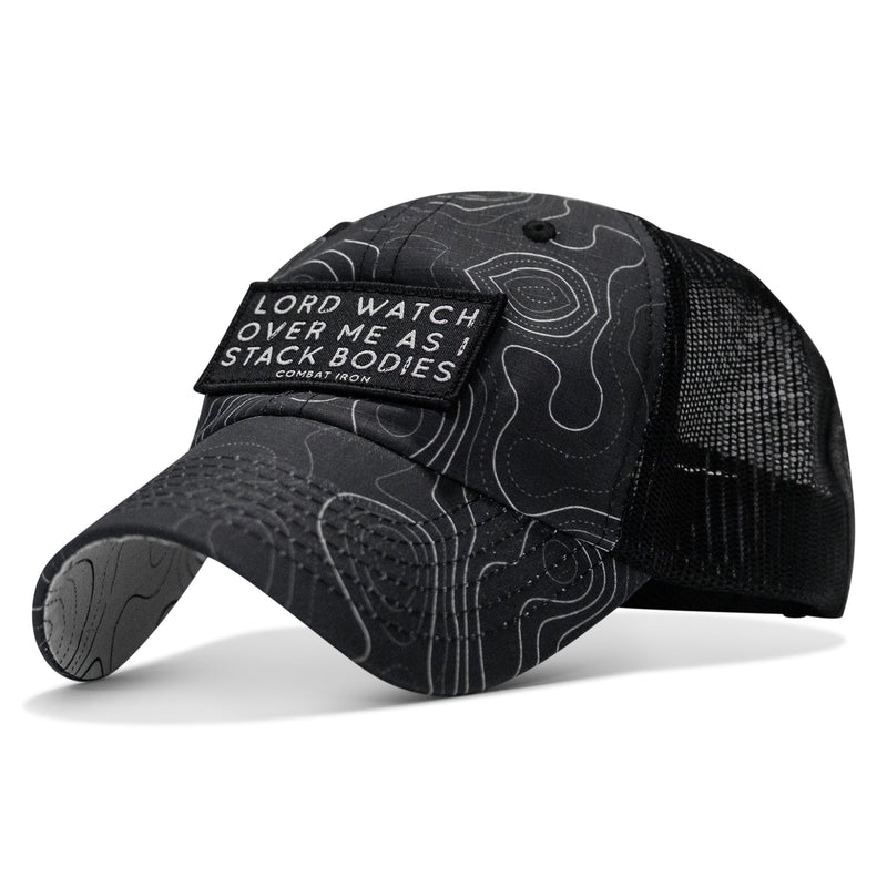 Load image into Gallery viewer, Lord Watch Over Me As I Stack Bodies Patch Tactical Ripstop Mesh Snapback Hat

