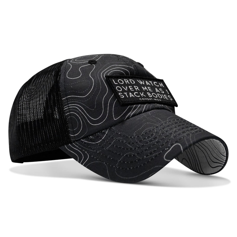 Load image into Gallery viewer, Lord Watch Over Me As I Stack Bodies Patch Tactical Ripstop Mesh Snapback Hat
