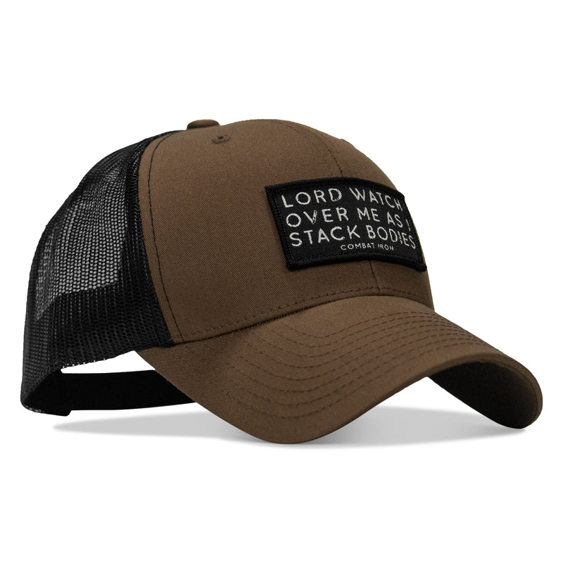 Load image into Gallery viewer, Lord Watch Over Me As I Stack Bodies Patch Snapback Hat
