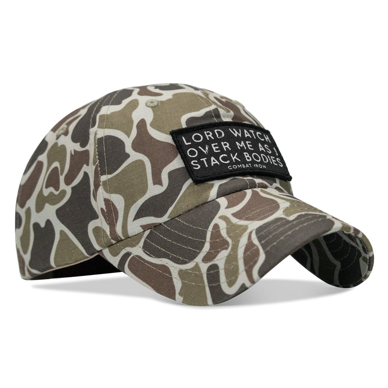 Load image into Gallery viewer, Lord Watch Over Me As I Stack Bodies Patch Tactical Ripstop Mesh Snapback Hat
