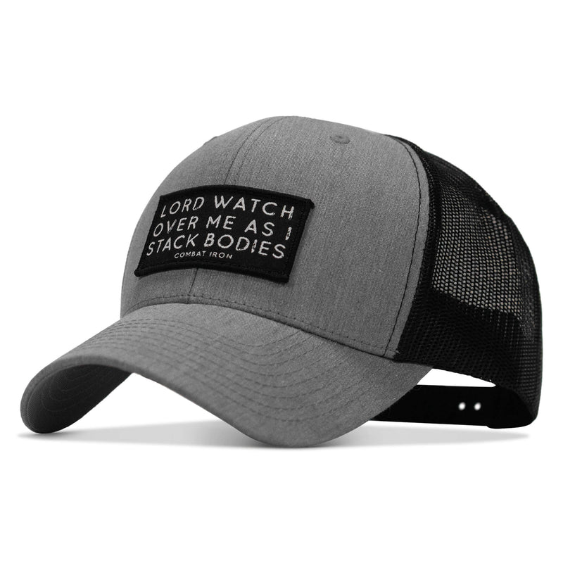 Load image into Gallery viewer, Lord Watch Over Me As I Stack Bodies Patch Snapback Hat
