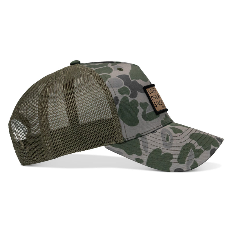 Load image into Gallery viewer, Lord Watch Over Me As I Stack Bodies Tan Patch Snapback Hat
