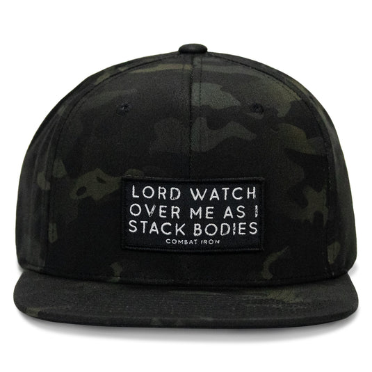Lord Watch Over Me As I Stack Bodies Patch Flatbill Hat