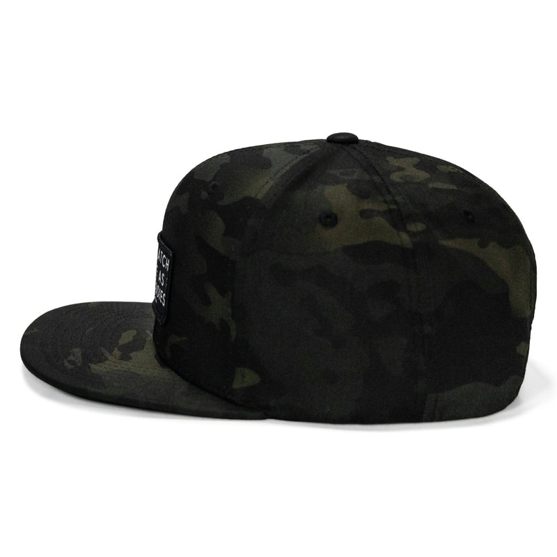 Load image into Gallery viewer, Lord Watch Over Me As I Stack Bodies Patch Flatbill Hat
